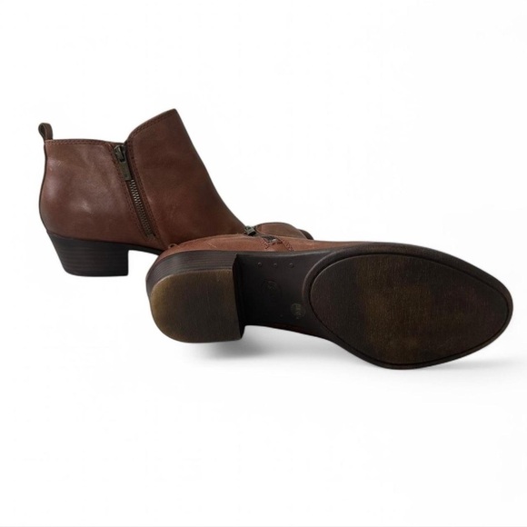 Lucky Brand Women's Basel Ankle Bootie Leather Boots Toffee Brown Size 11 M/43 - Picture 5 of 7